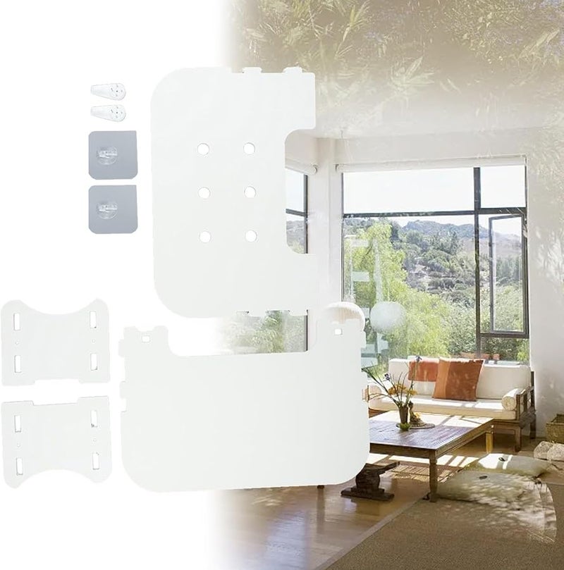 Wall Mounted Cable Box Cover Hider TV Shelf For Router DVD Player 30cm Semicircle - Image 5